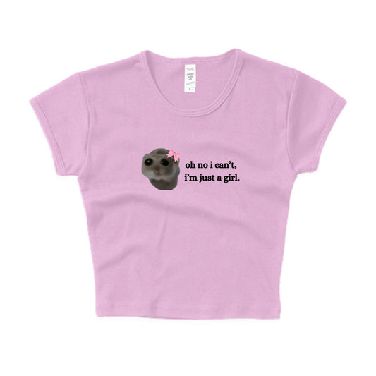 Sad Girl Hamster Baby Tee